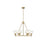 Golden Orwell 6-Light Chandelier, Champagne Bronze/Opal Glass