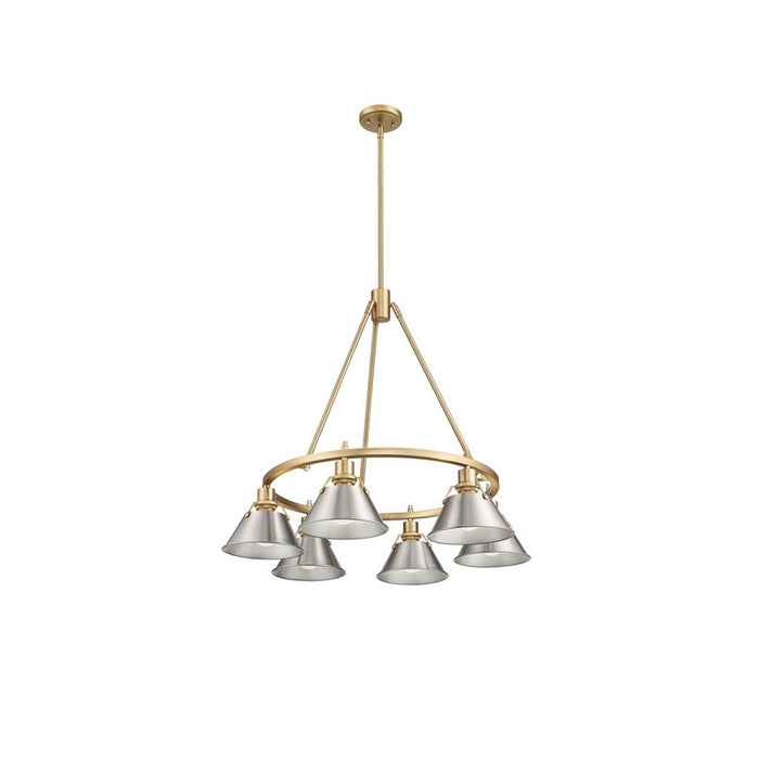 Golden Orwell 6-Light Chandelier, Brushed Champagne Bronze/Pewter - 3306-6BCB-PW