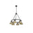 Golden Lighting Orwell 6-Light Chandelier, Matte Black/Aged Brass - 3306-6BLK-AB