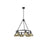 Golden Lighting Orwell 6-Light Chandelier, Matte Black/Aged Brass