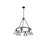 Golden Lighting Orwell 6-Light Chandelier, Matte Black/Chrome - 3306-6BLK-CH