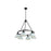 Golden Lighting Orwell 6-Light Chandelier, Matte Black/Dusky Blue - 3306-6BLK-DB