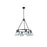 Golden Lighting Orwell 6-Light Chandelier, Matte Black/Dusky Blue