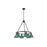 Golden Lighting Orwell 6-Light Chandelier, Matte Black/Pine Green - 3306-6BLK-GN