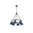 Golden Orwell 6-Light Chandelier, Matte Black/Matte Navy - 3306-6BLK-NVY