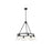 Golden Lighting Orwell 6-Light Chandelier, Matte Black/Opal Glass