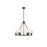 Golden Lighting Orwell 6-Light Chandelier, Matte Black/Opal Glass
