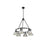 Golden Lighting Orwell 6-Light Chandelier, Matte Black/Pewter - 3306-6BLK-PW