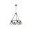 Golden Lighting Orwell 6-Light Chandelier, Matte Black/Pewter