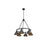 Golden Orwell 6-Light Chandelier, Matte Black/Rubbed Bronze - 3306-6BLK-RBZ