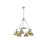 Golden Lighting Orwell 6-Light Chandelier, Chrome/Aged Brass - 3306-6CH-AB