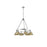 Golden Lighting Orwell 6-Light Chandelier, Chrome/Aged Brass
