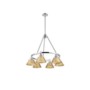 Golden Orwell 6-Light Chandelier, Chrome/Brushed Champagne Bronze - 3306-6CH-BCB