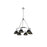Golden Lighting Orwell 6-Light Chandelier, Chrome/Matte Black - 3306-6CH-BLK