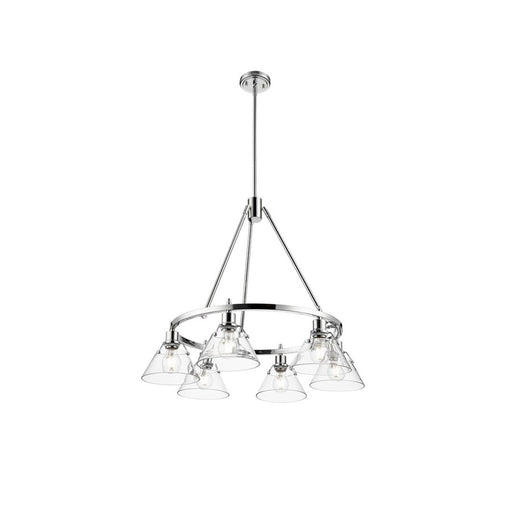 Golden Lighting Orwell 6-Light Chandelier, Chrome/Clear Glass - 3306-6CH-CLR