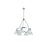 Golden Lighting Orwell 6-Light Chandelier, Chrome/Dusky Blue - 3306-6CH-DB