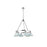 Golden Lighting Orwell 6-Light Chandelier, Chrome/Dusky Blue