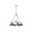 Golden Lighting Orwell 6-Light Chandelier, Chrome/Pine Green - 3306-6CH-GN
