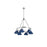 Golden Lighting Orwell 6-Light Chandelier, Chrome/Matte Navy - 3306-6CH-NVY