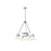 Golden Lighting Orwell 6-Light Chandelier, Chrome/Opal Glass