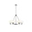 Golden Lighting Orwell 6-Light Chandelier, Chrome/Opal Glass