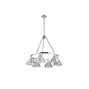 Golden Lighting Orwell 6-Light Chandelier, Chrome/Pewter - 3306-6CH-PW