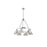 Golden Lighting Orwell 6-Light Chandelier, Chrome/Pewter - 3306-6CH-PW