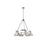 Golden Lighting Orwell 6-Light Chandelier, Chrome/Pewter