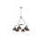 Golden Lighting Orwell 6-Light Chandelier, Chrome/Rubbed Bronze - 3306-6CH-RBZ