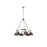 Golden Lighting Orwell 6-Light Chandelier, Chrome/Rubbed Bronze