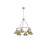Golden Lighting Orwell 6-Light Chandelier, Pewter/Aged Brass - 3306-6PW-AB