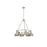 Golden Lighting Orwell 6-Light Chandelier, Pewter/Aged Brass