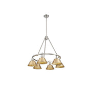 Golden Orwell 6-Light Chandelier, Pewter/Brushed Champagne Bronze - 3306-6PW-BCB
