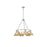 Golden Orwell 6-Light Chandelier, Pewter/Brushed Champagne Bronze