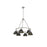 Golden Lighting Orwell 6-Light Chandelier, Pewter/Matte Black - 3306-6PW-BLK