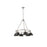 Golden Lighting Orwell 6-Light Chandelier, Pewter/Matte Black