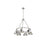 Golden Lighting Orwell 6-Light Chandelier, Pewter/Chrome - 3306-6PW-CH