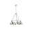 Golden Lighting Orwell 6-Light Chandelier, Pewter/Chrome