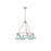 Golden Lighting Orwell 6-Light Chandelier, Pewter/Dusky Blue