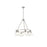 Golden Lighting Orwell 6-Light Chandelier, Pewter/Opal Glass