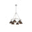 Golden Lighting Orwell 6-Light Chandelier, Pewter/Rubbed Bronze - 3306-6PW-RBZ