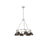 Golden Lighting Orwell 6-Light Chandelier, Pewter/Rubbed Bronze