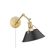 Golden Orwell Articulating Wall Sconce, Champagne Bronze/Black - 3306-A1WBCB-BLK