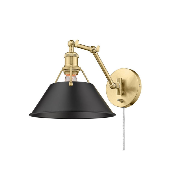 Golden Orwell Articulating Wall Sconce, Champagne Bronze/Black