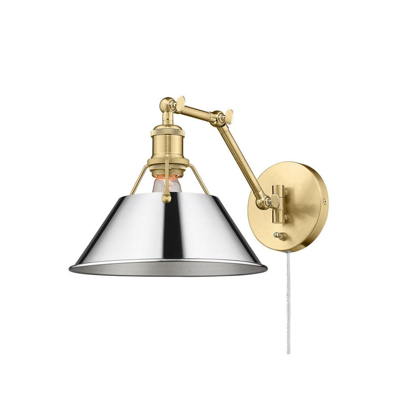 Golden Orwell Articulating Wall Sconce, Champagne Bronze/Chrome