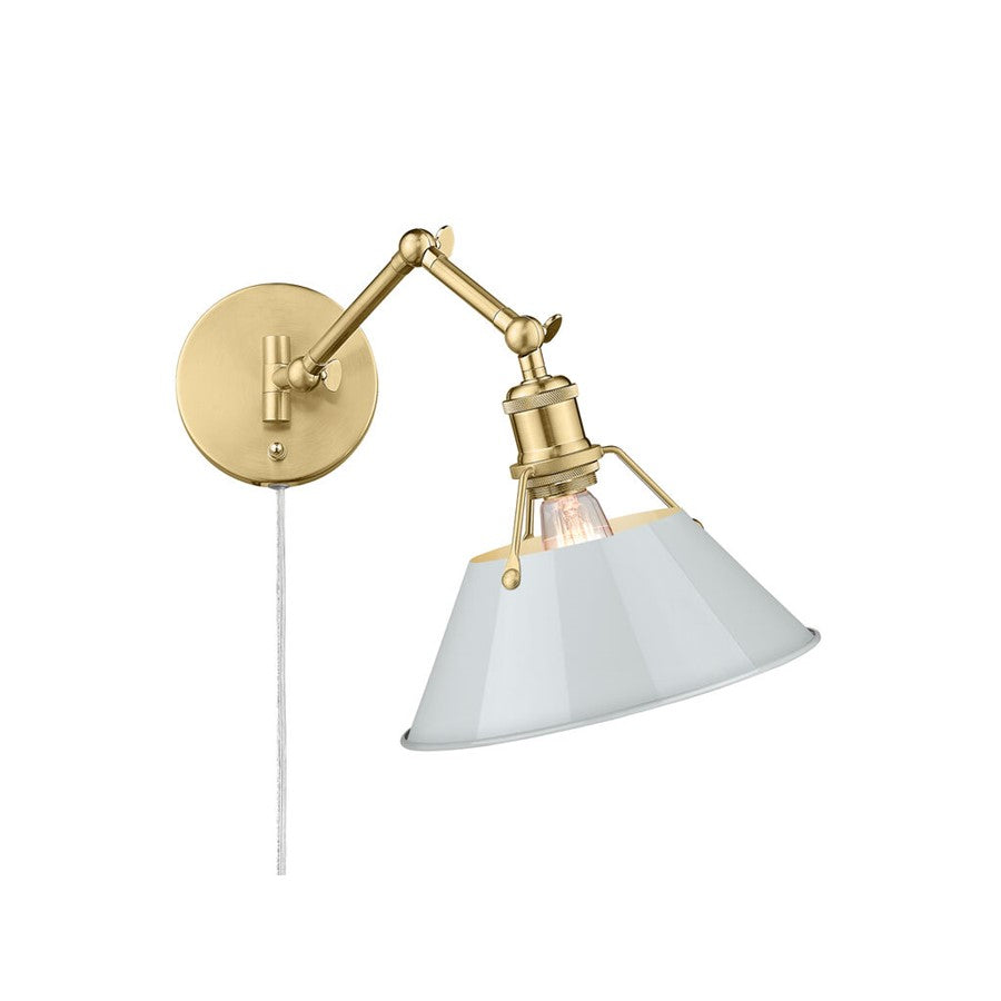 Golden Orwell Articulating Wall Sconce, Bronze/Dusky Blue - 3306-A1WBCB-DB