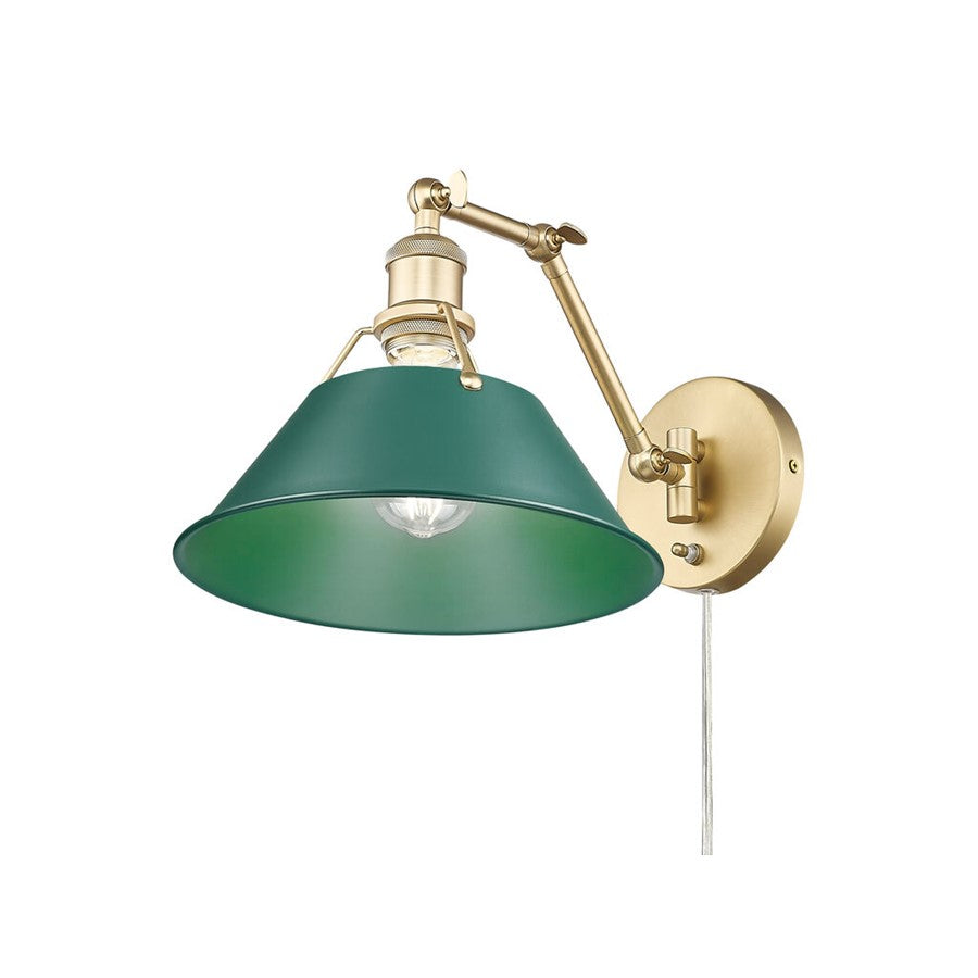 Golden Orwell Articulating Wall Sconce, Bronze/Pine Green - 3306-A1WBCB-GN