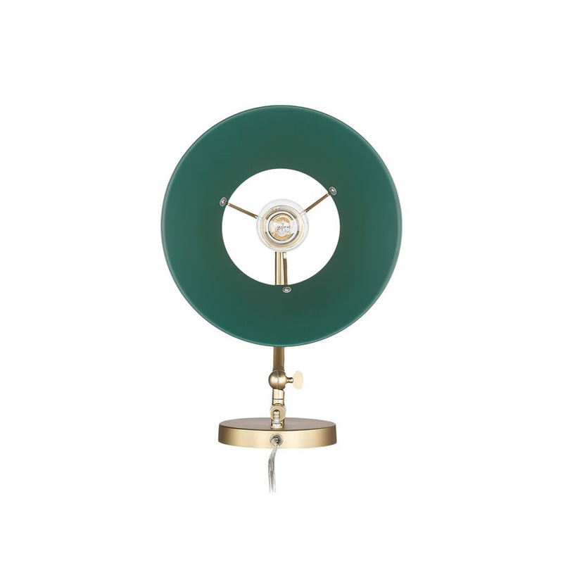 Golden Orwell Articulating Wall Sconce, Bronze/Pine Green