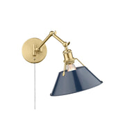 Golden Orwell Articulating Wall Sconce, Bronze/Matte Navy - 3306-A1WBCB-NVY