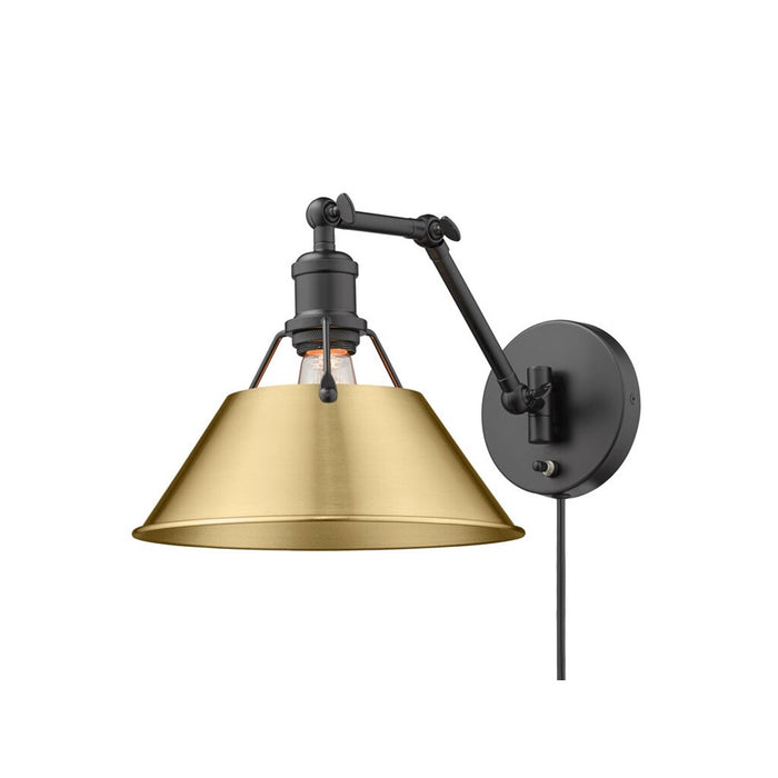 Golden Orwell Articulating Wall Sconce, Black/Champagne Bronze